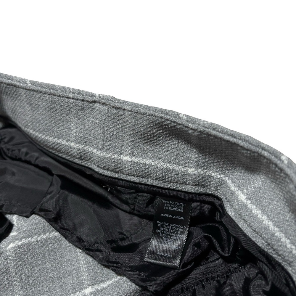 Express Columnist Women's Gray White Windowpane Plaid Pants Poly Blend 6R 32x31 - Picture 7 of 7